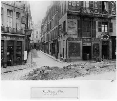 Rue Maitre Albert (from Quai de la Tournelle) Paris, 1858-78 by Charles Marville